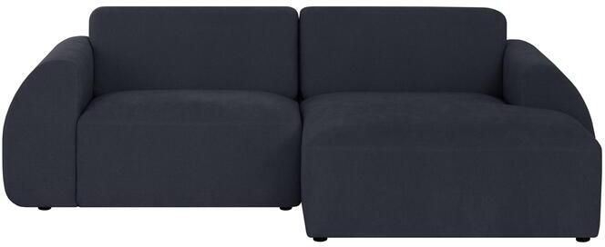 By fonQ Bink 2 5-zits Hoekbank met Chaise Longue Rechts Bouclé Zwart