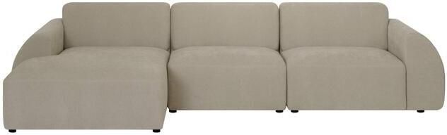 By fonQ Bink 3-zits Hoekbank met Chaise Longue Links Bouclé Beige