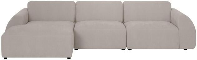 By fonQ Bink 3-zits Hoekbank met Chaise Longue Links Bouclé Ecru