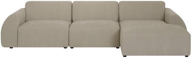 By fonQ Bink 3-zits Hoekbank met Chaise Longue Rechts Bouclé Beige