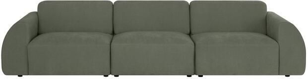 By fonQ Bink 3-zitsbank Bouclé Mosgroen