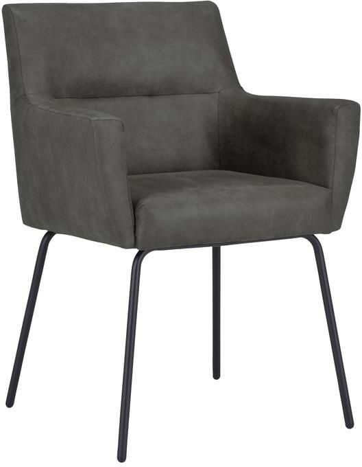 By fonQ Bull Eetkamerstoel Microleder Antraciet