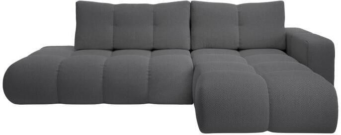 By fonQ Charme Hoekbank Rechts met Slaapfunctie Chenille Antraciet