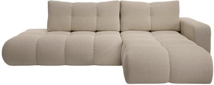 By fonQ Charme Hoekbank Rechts met Slaapfunctie Chenille Beige