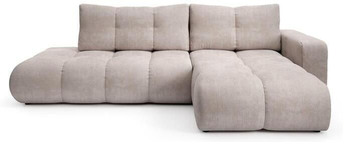 By fonQ Charme Hoekbank Rechts met Slaapfunctie Chenille Greige
