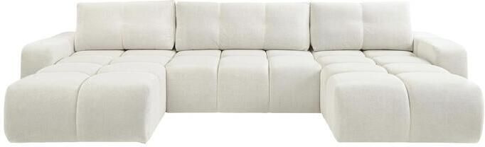 By fonQ Charme U-bank met Slaapfunctie Chenille Ivoor