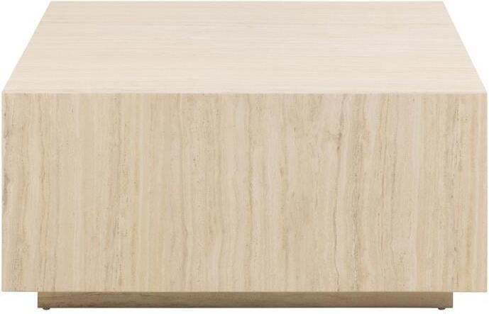 Bendt Vierkante Salontafel Flavian Travertin look 90 x 90cm Beige - Foto 3