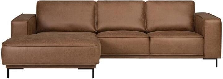 By fonQ Dune Hoekbank met Chaise Longue Links Kunstleer Cognac