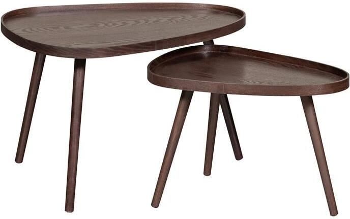 By fonQ Dusk Bijzettafel Walnoot Set van 2