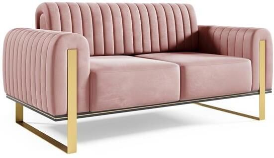 By fonQ Elite 2-zitsbank Fluweel Oudroze