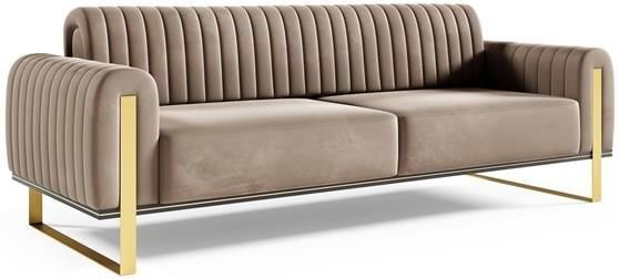 By fonQ Elite 3-zitsbank Fluweel Beige