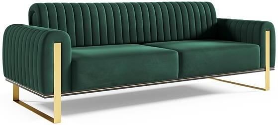 By fonQ Elite 3-zitsbank Fluweel Donkergroen