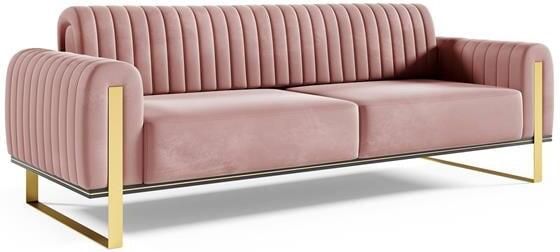 By fonQ Elite 3-zitsbank Fluweel Oudroze