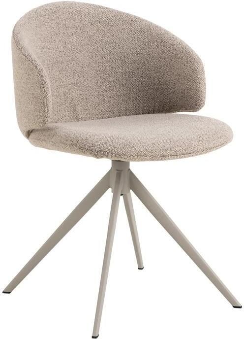 Giga Living Eetkamerstoel Valerie Beige Stof Zithoogte 49 5cm - Foto 3