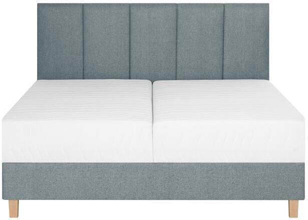 By fonQ Fjora Boxspring met Opbergruimte 160 x 200 cm Blauw