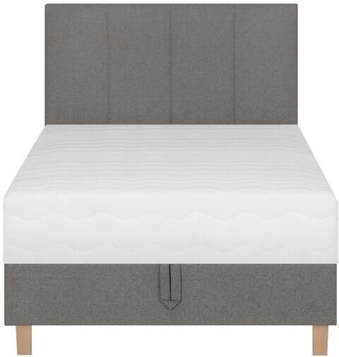 By fonQ Fjora Eenpersoonsbed met Opbergruimte 90 x 200 cm Steengrijs