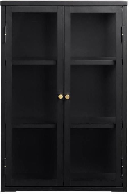 Giga Living Wandkast Metaal Zwart 3 Planken Soft Closing Kast Carmel - Foto 3