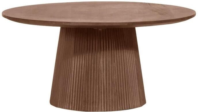 By fonQ Grand Bijzettafel Tabacco Mangohout Ø 80 cm