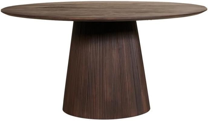 By fonQ Grand Eettafel Donkerbruin Mangohout Ø 120 cm - Foto 2
