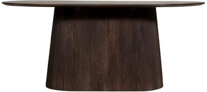 By fonQ Grand Eettafel Donkerbruin Mangohout 200 x 100 cm