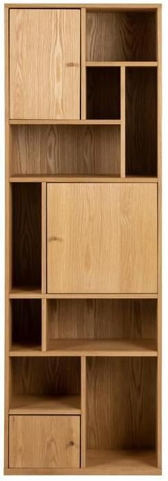 Giga Living Boekenkast Naturel Hout 3-Deuren 60 5x30x180cm Huub - Foto 2