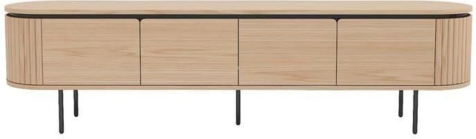 By fonQ Lameller Tv-meubel 4-deurs Licht Eiken