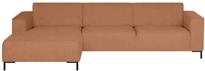 By fonQ Loft Hoekbank met Chaise Longue Links Chenille Roest