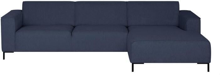 By fonQ Loft Hoekbank met Chaise Longue Rechts Chenille Donkerblauw