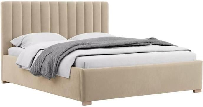 By fonQ Mara Tweepersoonsbed met Opbergruimte 160 x 200 cm Fluweel Crème