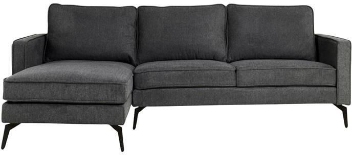 By fonQ Milan Hoekbank met Chaise Longue 3-zitsbank Links Rechts Linnen Antraciet