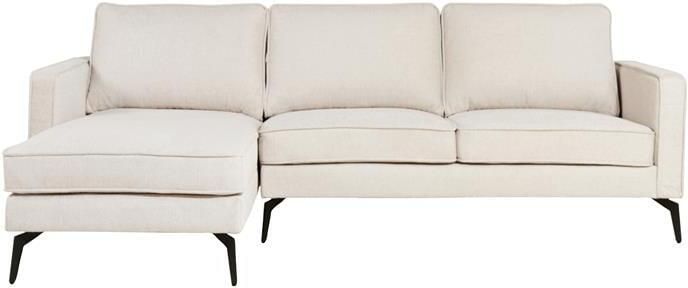 By fonQ Milan Hoekbank met Chaise Longue 3-zitsbank Links Rechts Linnen Beige