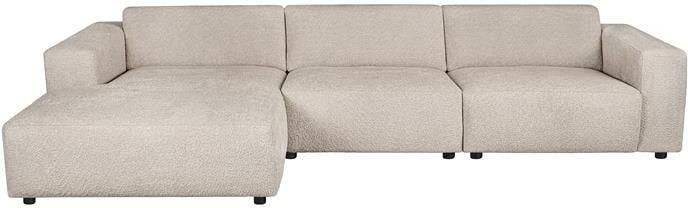 By fonQ Nova Hoekbank met Chaise Longue Links Bouclé Greige