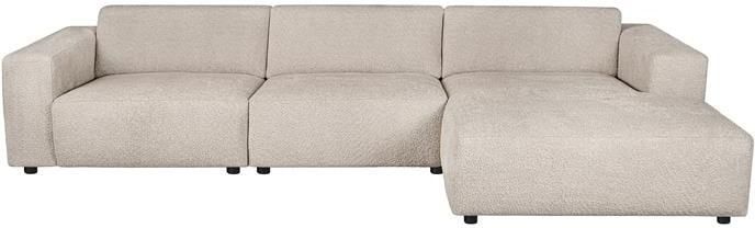 By fonQ Nova Hoekbank met Chaise Longue Rechts Bouclé Greige