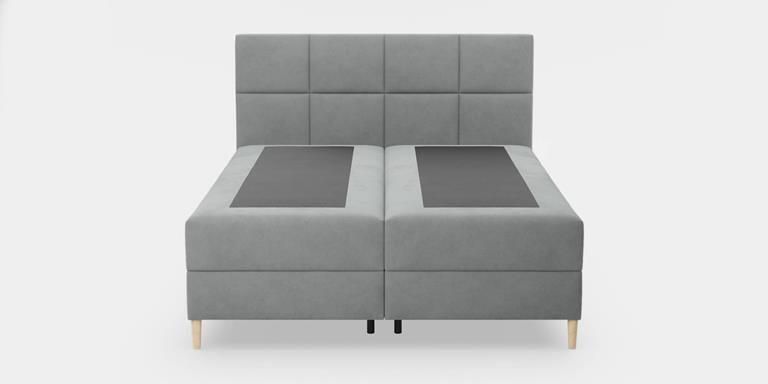 By fonQ Novae Boxspring met Opbergruimte 160 x 200 cm Grijs Zwart