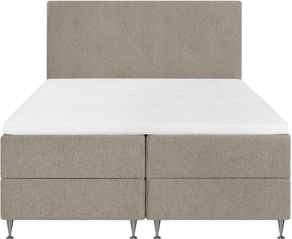 By fonQ Nubo Boxspring met Opbergruimte en Hoofdbord 160 x 200 cm Beige