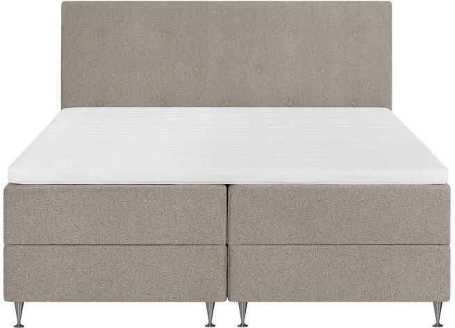 By fonQ Nubo Boxspring met Opbergruimte en Hoofdbord 180 x 200 cm Beige