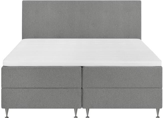By fonQ Nubo Boxspring met Opbergruimte en Hoofdbord 180 x 200 cm Grijs
