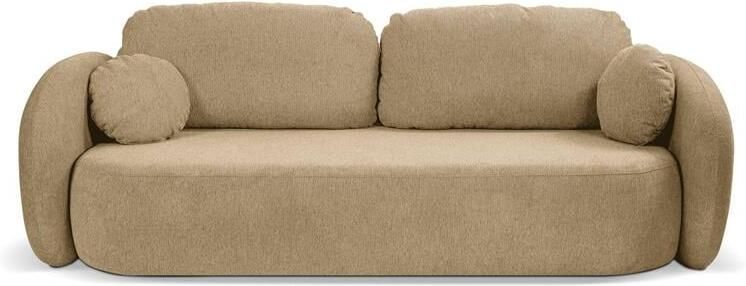 By fonQ Orin 3-zitsbank met Slaapfunctie Chenille Bruin