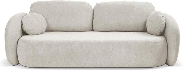 By fonQ Orin 3-zitsbank met Slaapfunctie Chenille `Ivoor