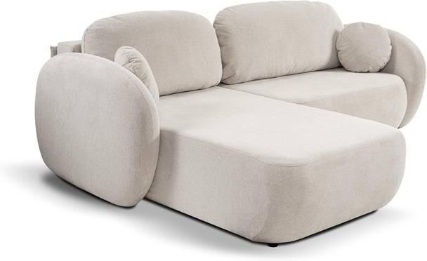 By fonQ Orin Hoekbank Links met Slaapfunctie Chenille Beige