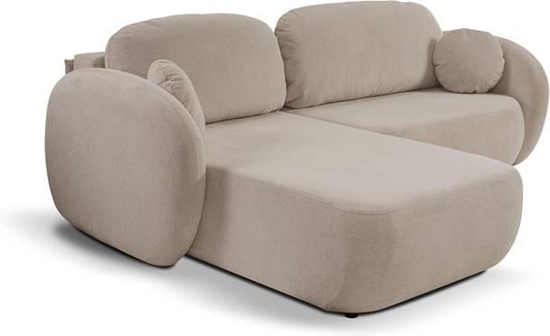 By fonQ Orin Hoekbank Links met Slaapfunctie Chenille Bruin