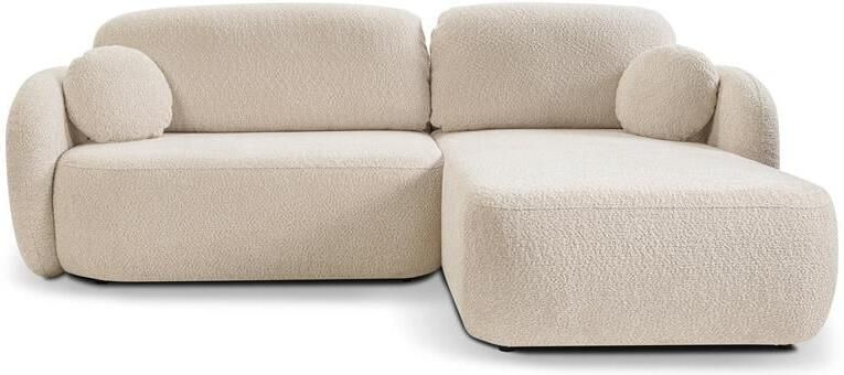 By fonQ Orin Hoekbank Rechts met Slaapfunctie Bouclé Ivoor