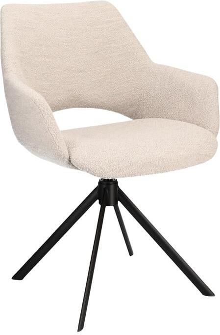 By fonQ Oyster Eetkamerstoel Bouclé Beige
