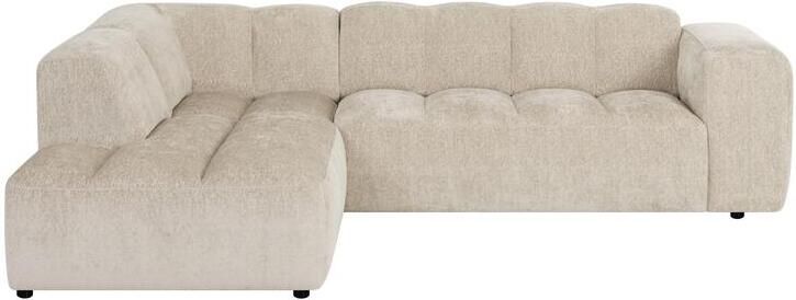 By fonQ Plume 2 5-zits Hoekbank Links Chenille Beige