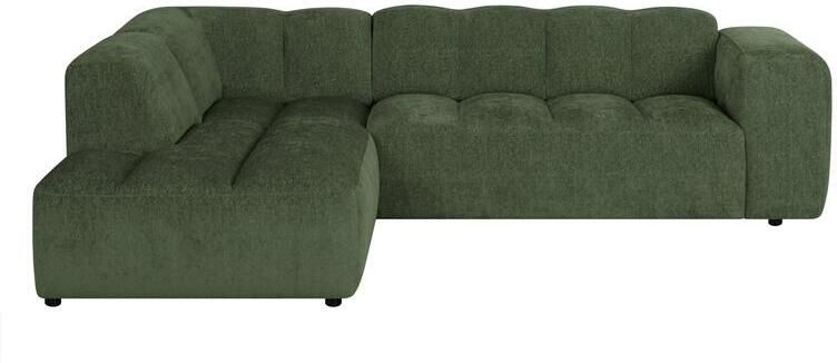 By fonQ Plume 2 5-zits Hoekbank Links Chenille Groen