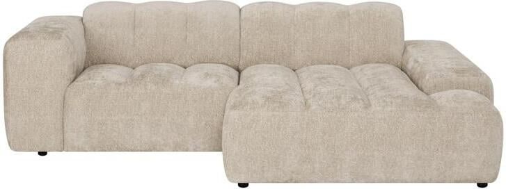 By fonQ Plume 2 5-zits Hoekbank met Chaise Longue Rechts Chenille Beige