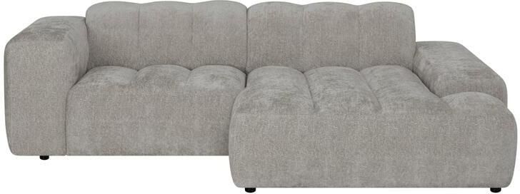 By fonQ Plume 2 5-zits Hoekbank met Chaise Longue Rechts Chenille Grijs