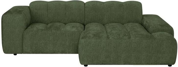 By fonQ Plume 2 5-zits Hoekbank met Chaise Longue Rechts Chenille Groen