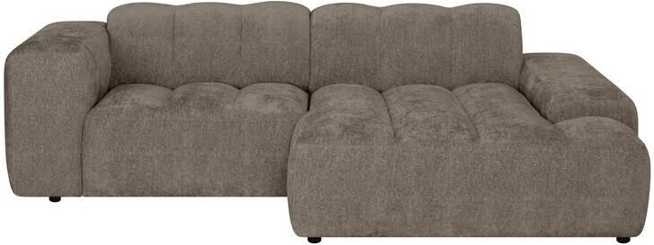 By fonQ Plume 2 5-zits Hoekbank met Chaise Longue Rechts Chenille Mocca