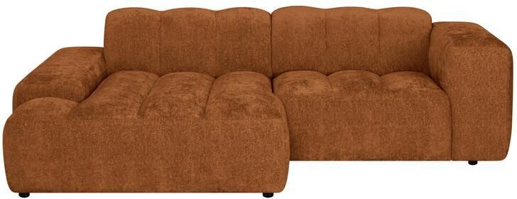 By fonQ Plume 2 5-zits Hoekbank met Chaise Longue Links Chenille Terra
